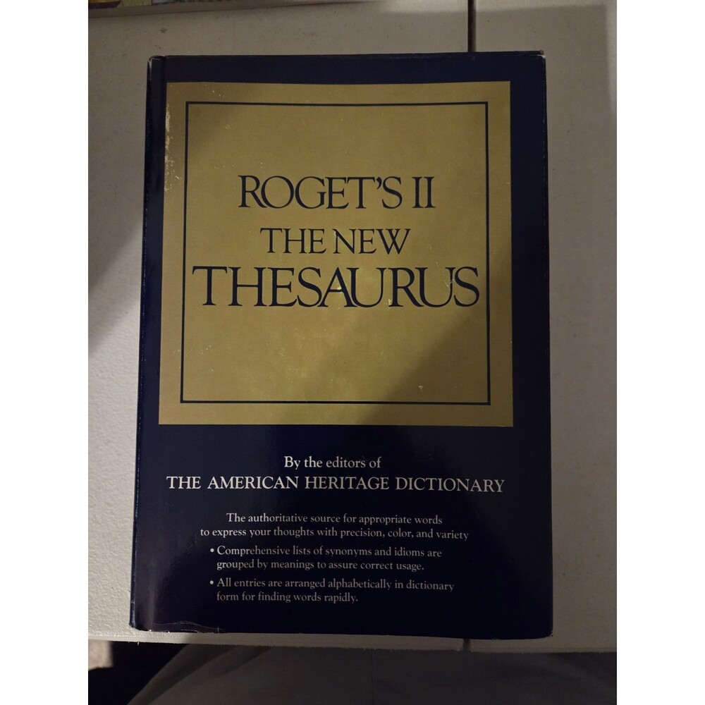 Roget's II: The New Thesaurus Hardcover Thumb-Indexed Dust Jacket 1980